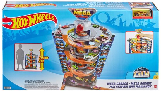 Hot Wheels City Mega Garage Speelset - Auto Garage met 4 Verdiepingen