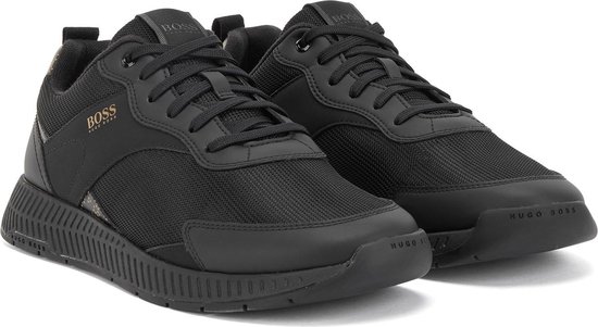 Hugo Boss Sneakers - Maat 41 - Mannen - zwart - goud | bol.com