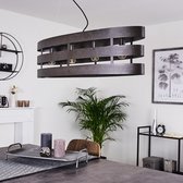 Belanian - Plafondlamp - Hanglamp - Maroa Hanglamp Zwart 4-lichtbronnen  Grijs zwart  Modern - Industrieel  langwerpig E14