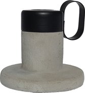 Kandelaar - Cement - Beton - Grijs - Zwart - Hoogte 8cm