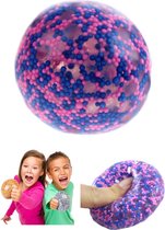 Stressbal Met Foamballetjes Paars/ Roze 8 Cm - Fidget Toy