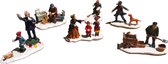 Dickensville - Village de Noël - Ensemble de figurines de Noël - 6 pièces