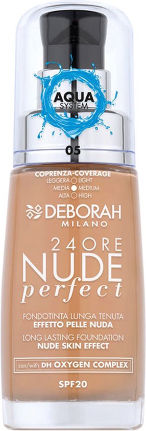 Deborah Milano 24Ore Nude Perfect Foundation 5 Amber