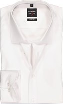 OLYMP Level 5 body fit overhemd - wit twill - Strijkvriendelijk - Boordmaat: 40