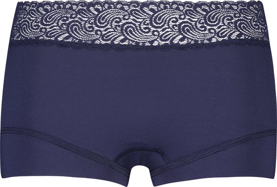 RJ Bodywear Pure Color Kant dames short - donkerblauw - Maat: 3XL