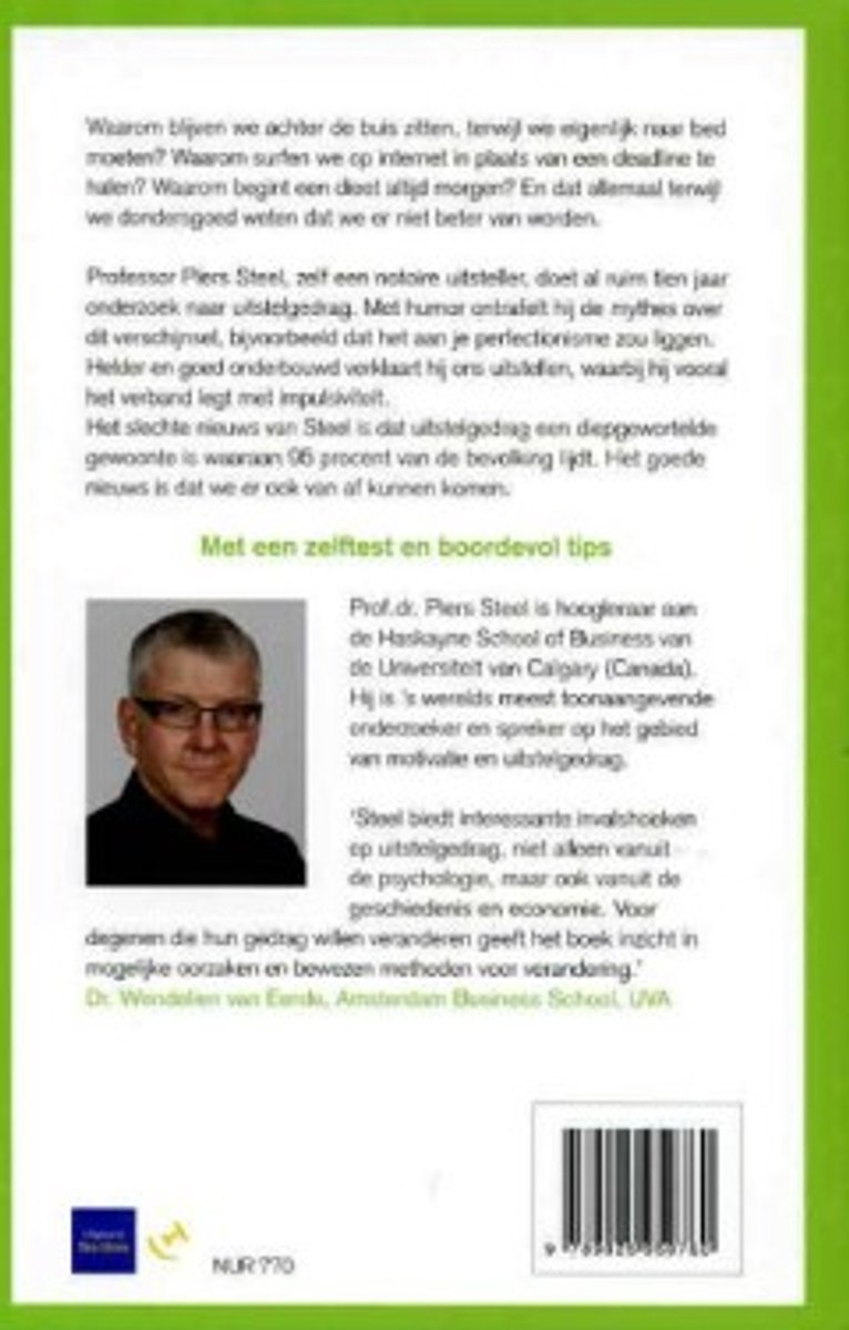 Profiel foto van de auteur Piers Steel met bril en sjaal.