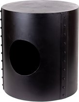 CAT BARREL 45X50 INDUSTRIAL BLACK INCL. PILLOW