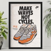 Kicks On Kanvas Poster - Nike Air Max Patta Wave “vintage - 70 X 50 Cm - Multicolor