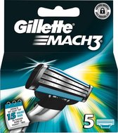 Gillette Mach 3 - opzet stukjes - scheermesjes - 3 Blades - 5 stuks