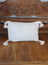 DIA Living - Pompom Kussens - 60*40 - Wit - Marrakech