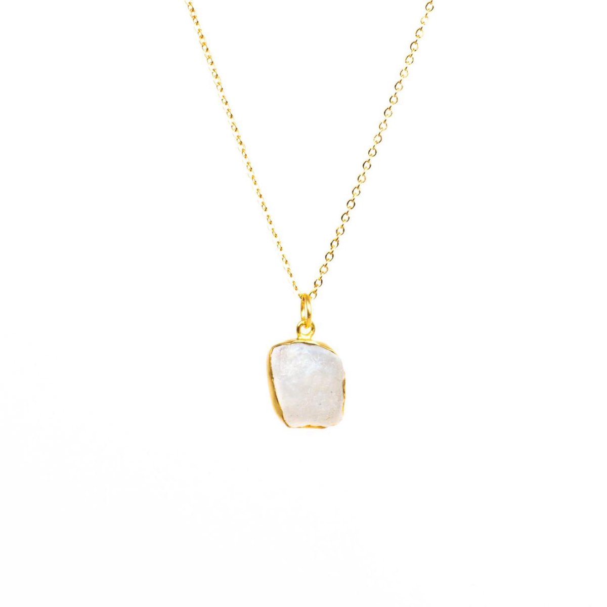 Lunar Wolff - Stone of Intuition - Edelsteenketting - Moonstone - Gold Plated