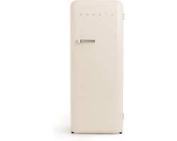 CREATE - Koelkast in retrostijl - Gebroken wit - Handvat Zilver - FRIDGE RETRO 281L