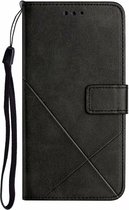 Hoesje iPhone 12 - Wallet case - Book cover - Case shockproof - Hoesje met ruimte voor pasjes - zwart