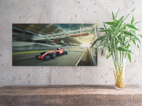 Artaza Peinture sur Toile Voiture de Formule 1 à l' Finish en Rouge - 60x30 - Photo sur Toile - Impression sur Toile