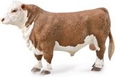 speelfiguur stier bruin/wit 13 x 8 cm