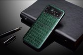 Samsung Galaxy Z Flip 3 Hoesje met Krokodillenprint Back Cover Groen