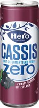 Hero Cassis Zero Frisdrank Blikjes - The Original - Gemaakt van Zwarte Bessen - Handige Tray - 24 x 250ml