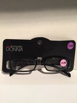 Donna Di Maurizio zwart +3.00 leesbril