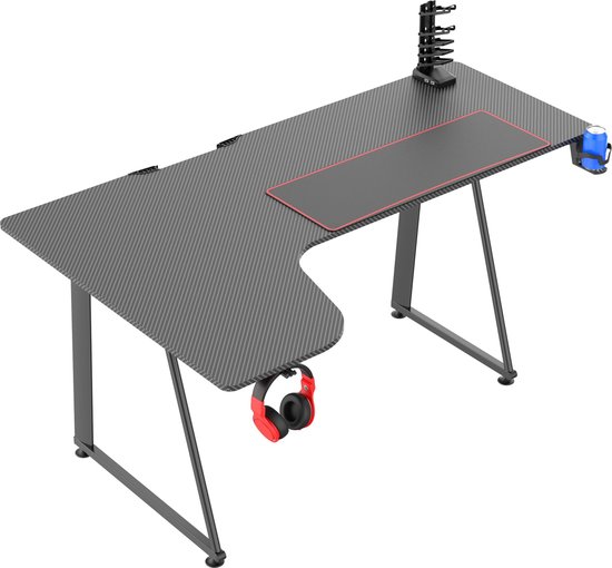 Jeu de bureau Hugo - Bureau d'angle en L - 160 cm x 60 cm