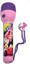 zaklamp led Minnie Mouse meisjes 9 cm roze/paars