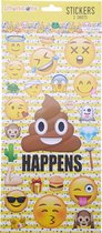 Stickers Emoji "Happens" +/- 50 stuks