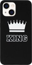 ADEL Siliconen Back Cover Softcase Hoesje Geschikt voor iPhone 13 - King