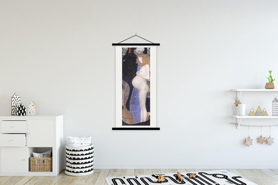 Porte-affiche avec affiche - Affiche scolaire - Hope I - Gustav Klimt - 90x180 cm - Lattes noires