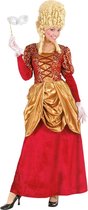 Widmann - Middeleeuwen & Renaissance Kostuum - Elegante Markiezin Fluweel Bordeaux Rood Kostuum Vrouw - Rood, Goud - Medium - Carnavalskleding - Verkleedkleding