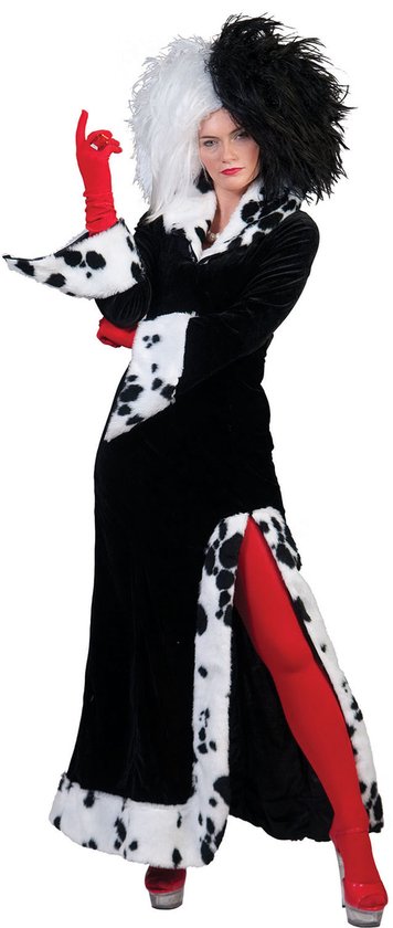 Spooktacular Creations Dalmatiërs-kostuum voor meisjes, polka dots dress-set voor meisjes, Halloween, verkleedpartijen, M