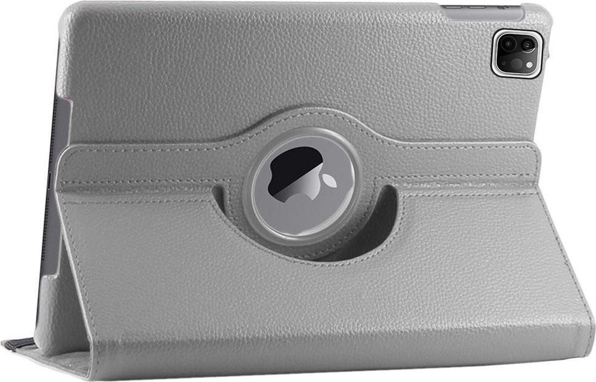Geschikt voor iPad Pro 12.9 2018 Multi Stand Case - 360 Draaibaar Tablet hoesje - Tablethoes Grijs
