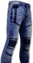 Stoere Biker Jeans Mannen - 3057 - Blauw