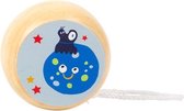 houten jojo Space Yo-Yos maan 6 cm blauw
