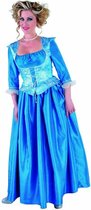 Blauwe Markiezin jurk - Jonkvrouw kostuum - Verkleedkleding dames maat S (36)