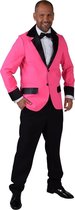 Casino Kostuum | Smoking Smoking Colbert Casino Roze Man | XL | Carnaval kostuum | Verkleedkleding