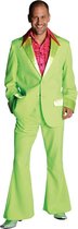 Volwassenenkostuum Disco retro 70's fluor groen maat M