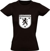 Leeuwarden Wapen | Dames T-shirt | Zwart | Stad | Friesland | Nederland | Cadeau