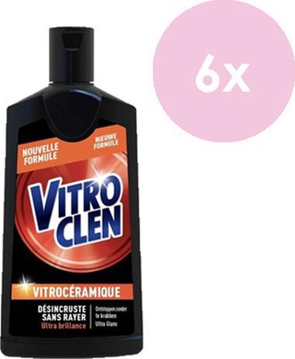 Vitro Clen - Kookplaat Reiniger- Keramisch & Inductie - 6 x 500ML - Voordeelverpakking