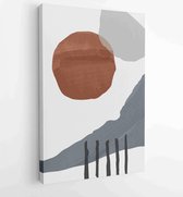 Canvas schilderij - Abstract organic shape Art design for poster, print, cover, wallpaper, Minimal and natural wall art. Vector illustration. 3 -    – 1810070356 - 40-30 Vertical