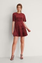 na-kd velvet mini dames Jurk - Maat EU 42