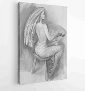 Canvas schilderij - Model, artwork -  Productnummer 395618005 - 80*60 Vertical