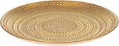 Natural Collections - Decoratie plateau "Marrakesh Gold" - goud hout - rond 34 cm