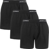 Jack & Jones mick 3P woven boxers zwart - L