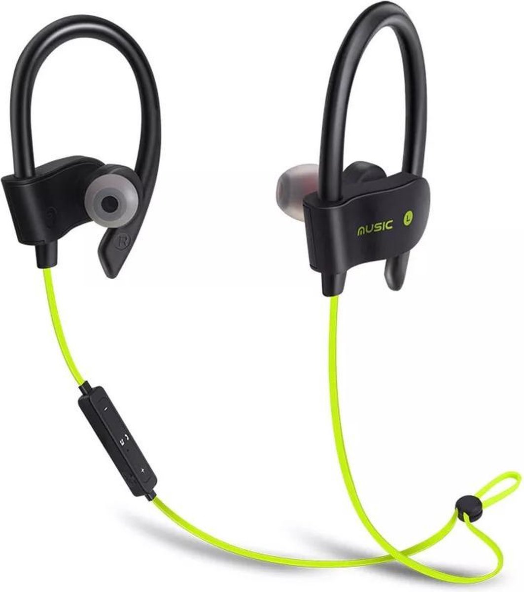 MANI- Bluetooth Oordopjes Draadloos - Geschikt voor Android, Samsung en Apple- In ear oortjes handig voor Hardlopen en Sport- Zwart/Geel - MANI