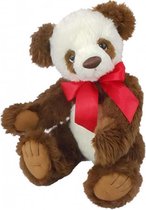 knuffelbeer Panda Naomi junior 40 cm pluche bruin/wit