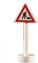 verkeersbord bouwplaats hout 10 cm