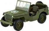 schaalmodel Jeep Willys MB 1:34 diecast groen 12 cm