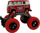 monstertruck pull-back 11,5 cm staal rood