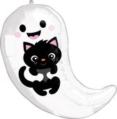 folieballon Ghost & Kitty Cuties 40 x 48 wit/zwart
