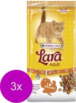 Lara Adult Kalkoen&Kip - Kattenvoer - 3 x 2 kg
