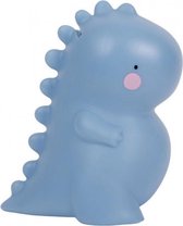 spaarpot T-Rex 16 cm PVC blauw